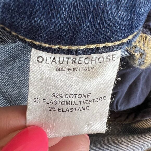 L'Autre Chose Medium Wash Distressed Wash Skinny Jeans - Picture 5 of 6